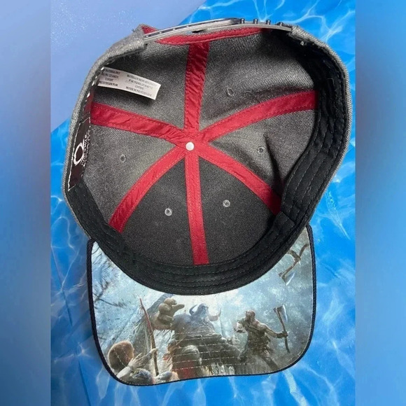 God of War - Officially Licensed Hat w/ Troll Fight Graphic on Underside of Brim - Picture 7 of 11